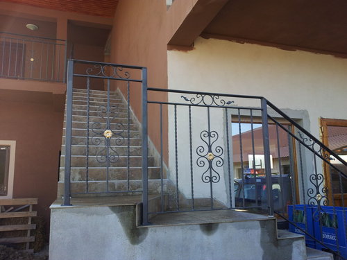 Balustrade exterioare pentru terasa si scari si copertina din policarbonat